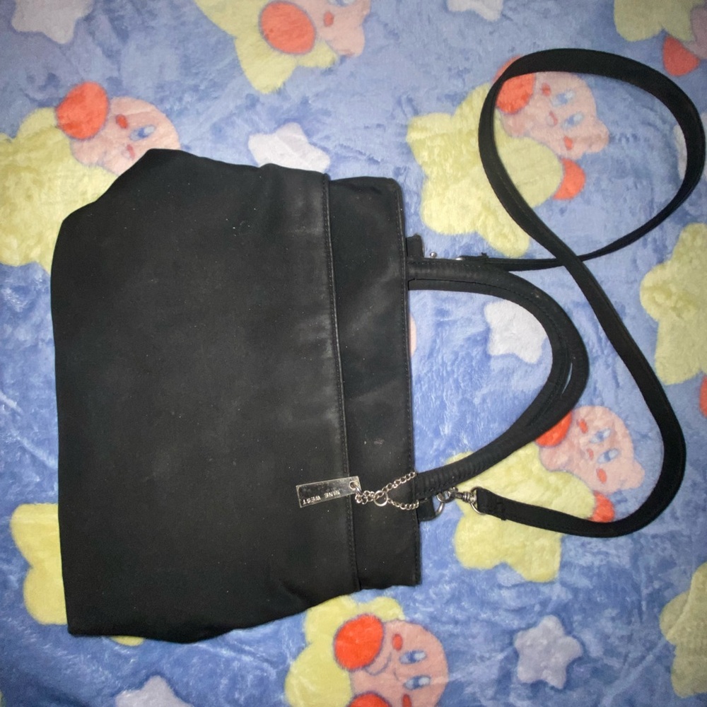 Nine West Black Shoulder Bag with Structured Design